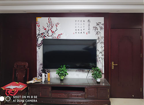 南溪中式家庭装修电视柜效果展示
