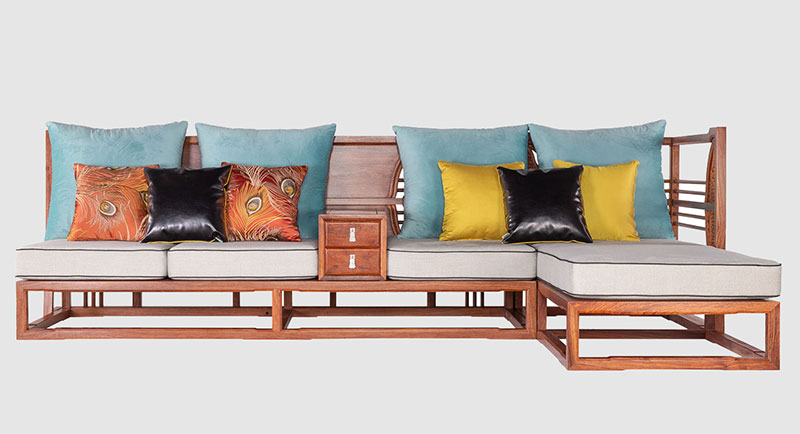 南溪中式家居装修实木沙发组合家具效果图